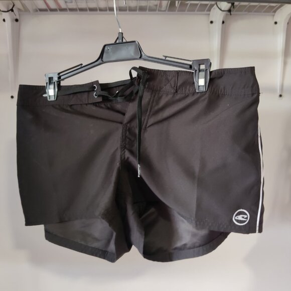 NWoT O'Neill Juniors' Unlined Lace Up Board Shorts Black Size 5 $50 10HL146 - Picture 1 of 2